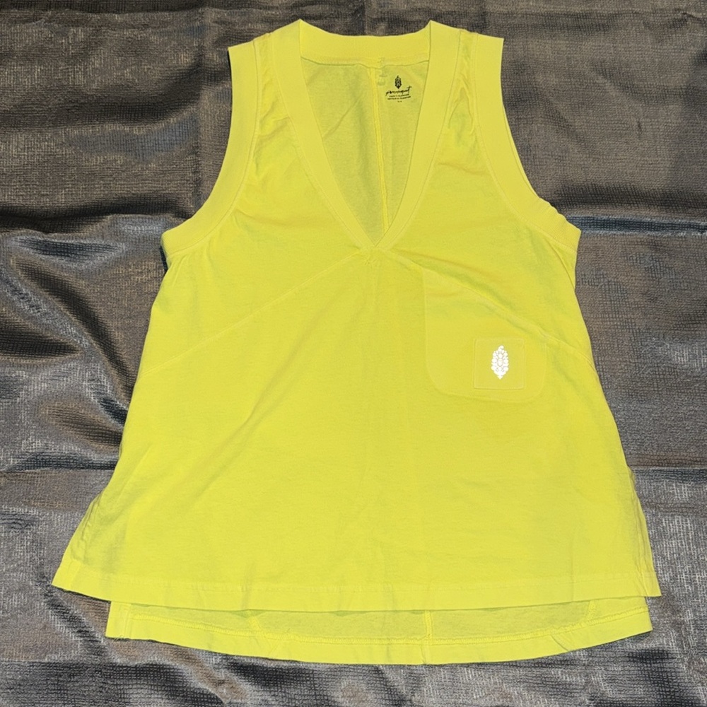 FP Movement by Free People Neon Yellow V-Neck Tank Top - Picture 5 of 8